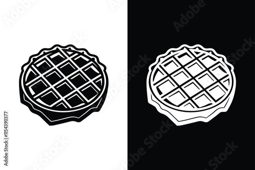 Waffles icon vector on White Background ,Vector Art Illustration on white background.