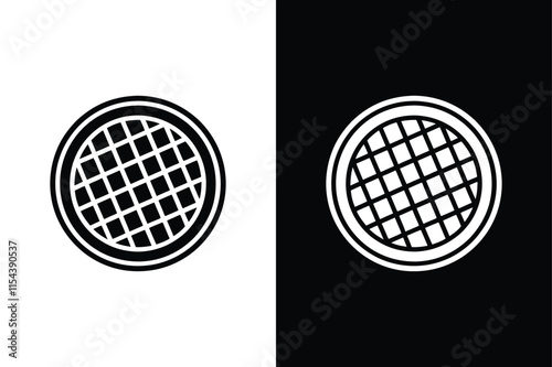 Waffles icon vector on White Background ,Vector Art Illustration on white background.