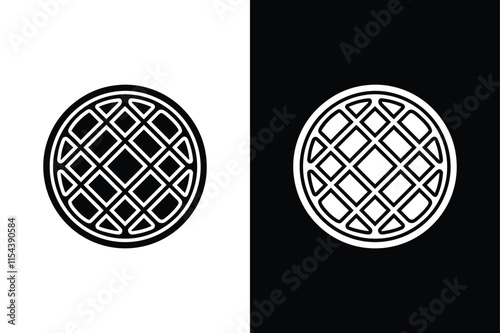 Waffles icon vector on White Background ,Vector Art Illustration on white background.