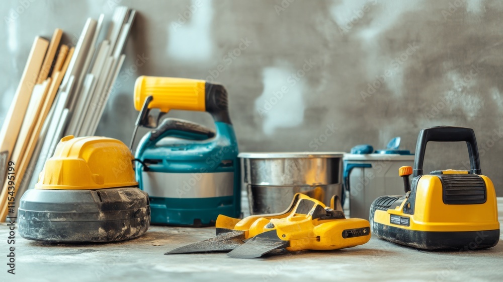 Fototapeta premium Professional Renovation Equipment on Workspace