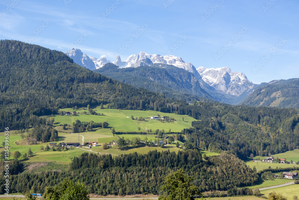 Fototapeta premium Nature near Pfarrwerfen,Salzburg,Austria..It's a beautiful summer day.