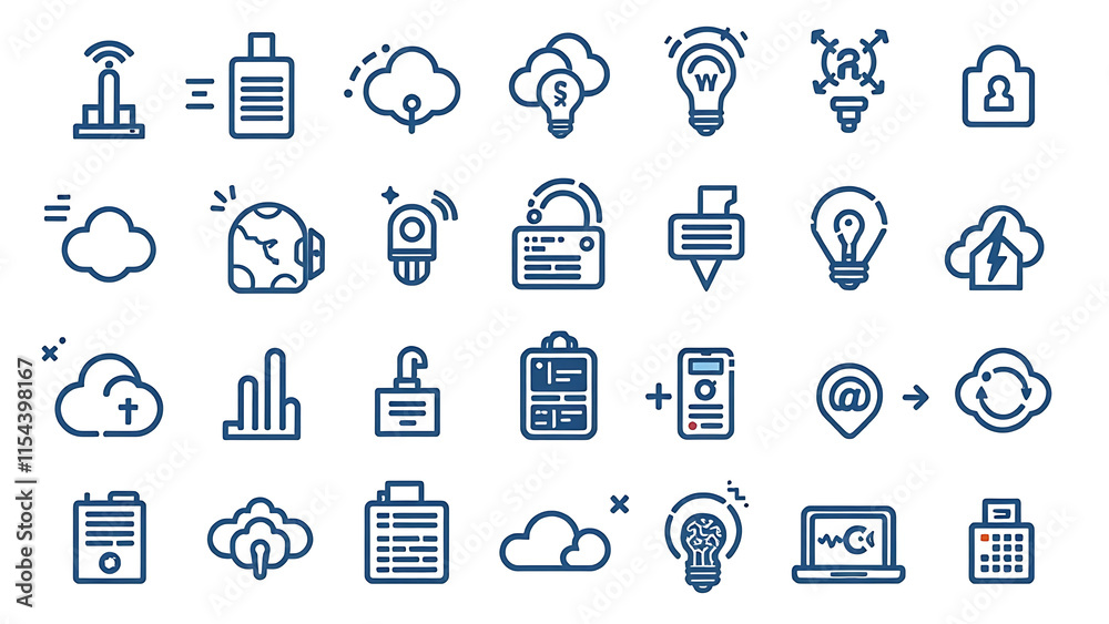 Networking set icon. Globe, cloud, connections, and wireless. Internet, communication, technology, and connectivity concept. Networking set icon. Globe, cloud, connections, and wireless. Internet, communication, technology, and connectivity concept.