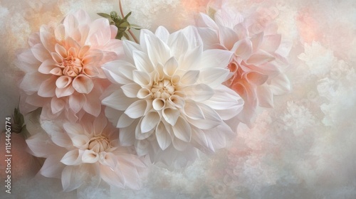 Flores grandes en composición artística