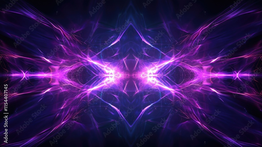 Obraz premium Abstract Digital Artwork with Vibrant Purple Light Effects