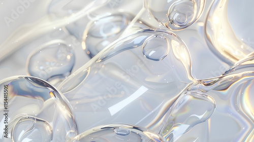 abstract transparent water bubbles background