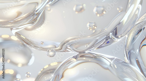 abstract transparent water bubbles background