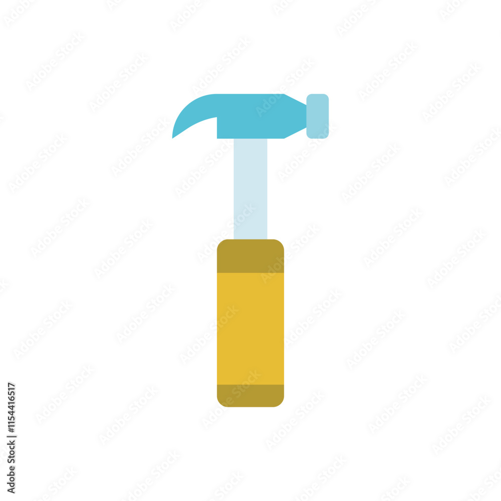 Hammer flat icon vector design illustration, handyman tools vector design, construction tool icons illustration, isolated on white background. Hammer flat icon vector design illustration, handyman tools vector design, construction tool icons illustration, isolated on white background.