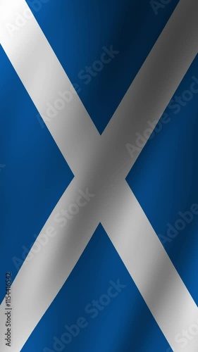 Vertical Animated Flag of Scotland 4k video