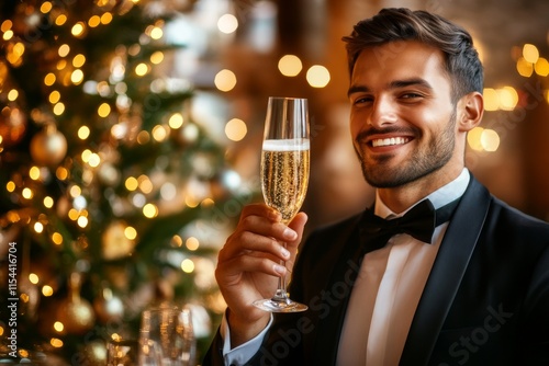 man with champagne