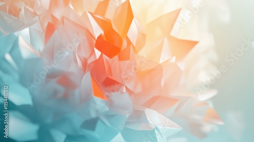 Exploration of abstract 3D shapes featuring vibrant colors and dynamic forms. Generative AI