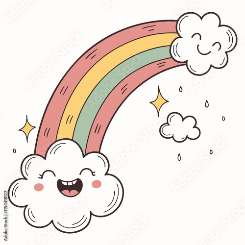 rainbow and clouds