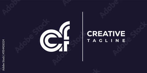 C and F logo design. CF abstract Letters Logo Monogram. This logo design is the process of creating a visual symbol that represents a brand, company, or individual.