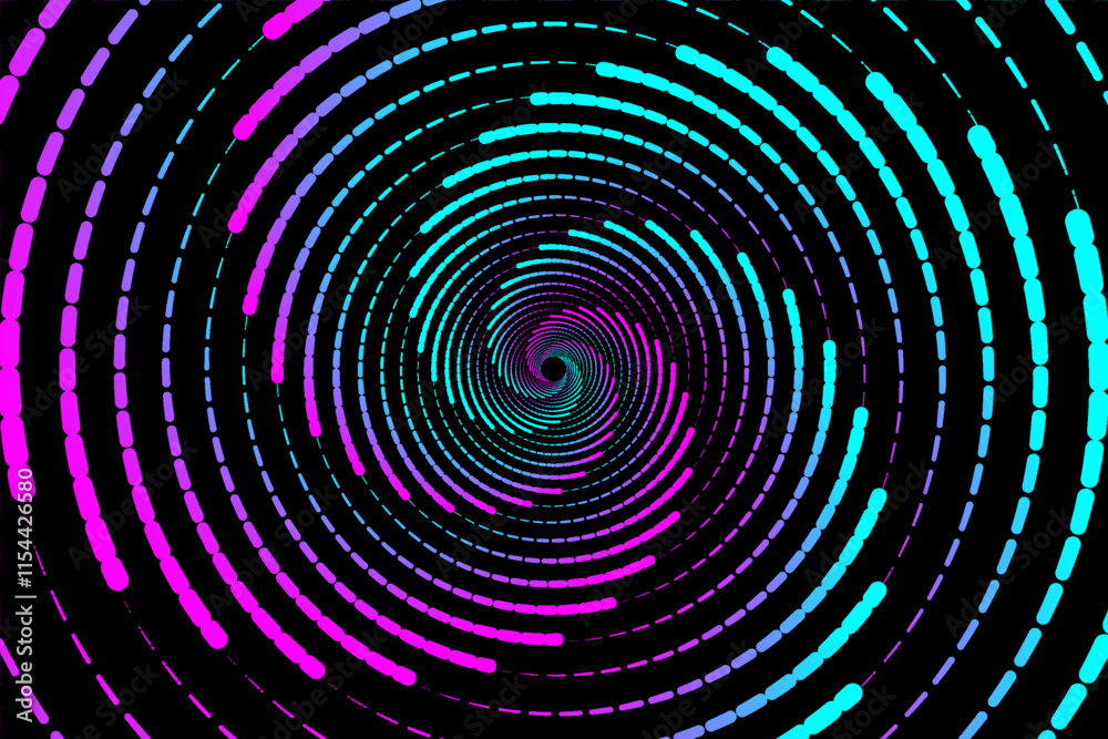 Obraz premium Dotted Spiral Vortex Background Design