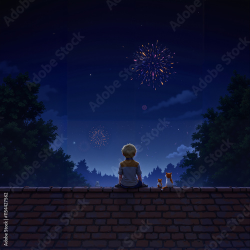 Person on the roof.