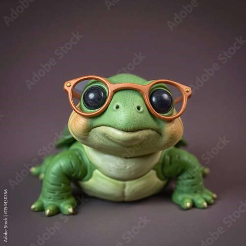 A frog with spectacles on, animal concept photo