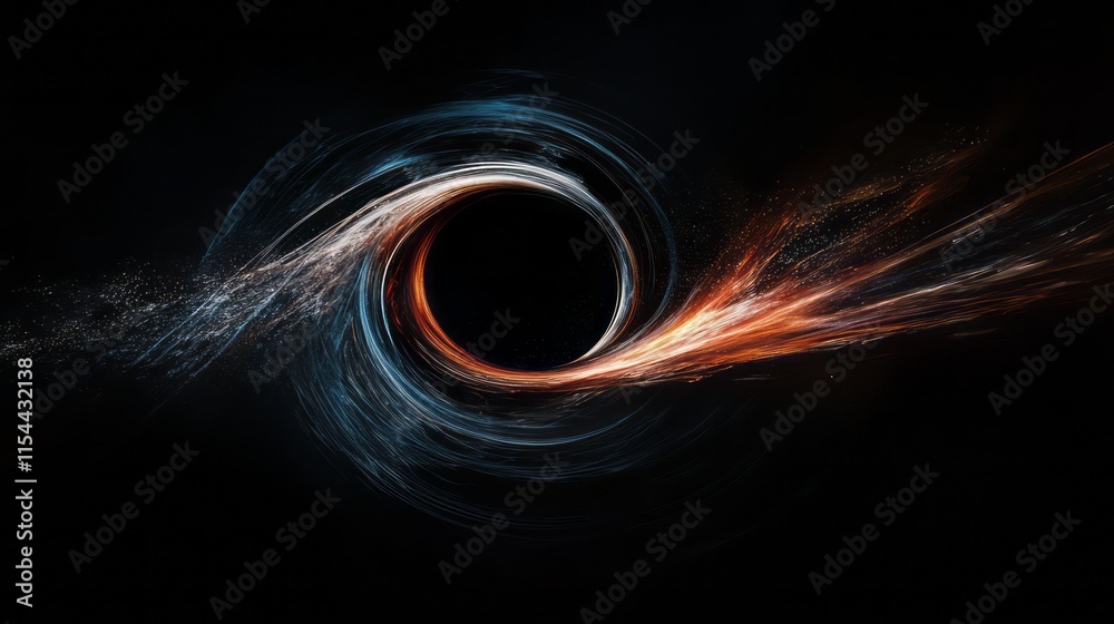 Naklejka premium Black hole in outer space 3