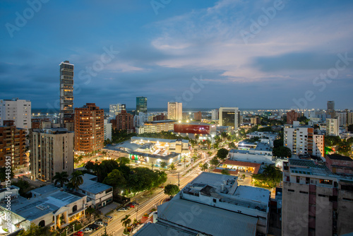Aerial view of Barranquilla, Colombia