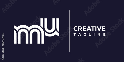 M and U logo design. MU abstract Letters Logo Monogram. This logo design is the process of creating a visual symbol that represents a brand, company, or individual.