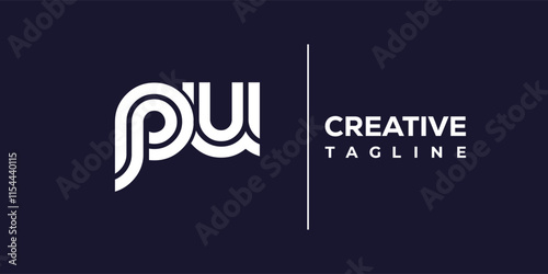 P and U logo design. PU abstract Letters Logo Monogram. This logo design is the process of creating a visual symbol that represents a brand, company, or individual.