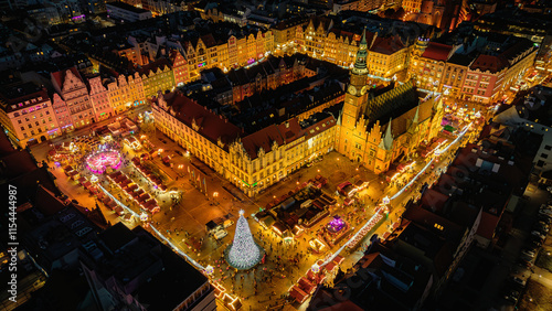  Christmas market in Wroclaw, Lower Silesia Poland.