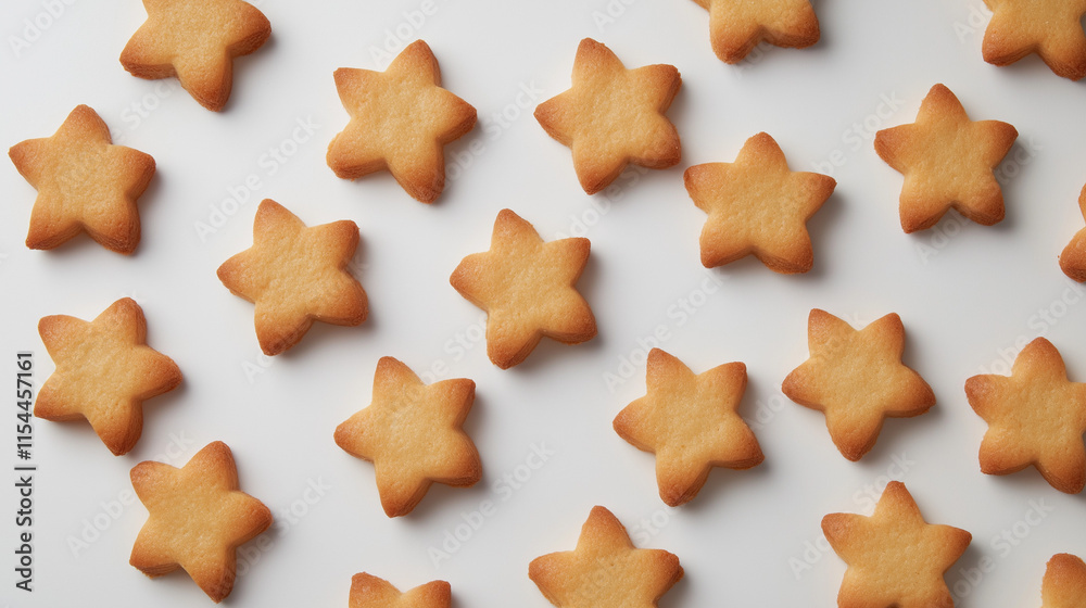 star shaped cookies on white background star shaped cookies on white background