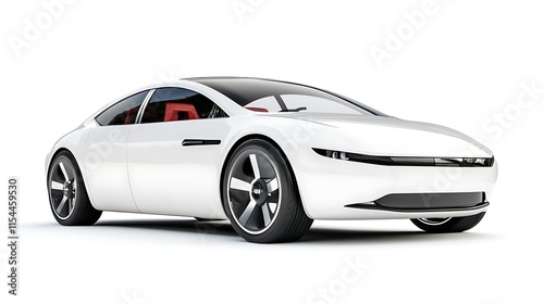 Electrical car - isolated on white background