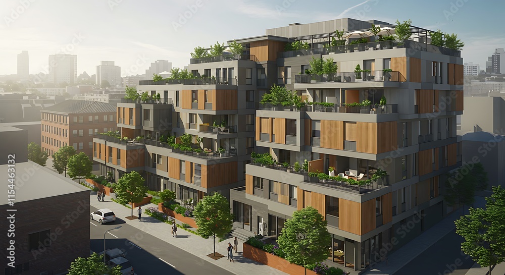 Modern Apartment Building Exterior Urban Architecture Cityscape Modern Apartment Building Exterior Urban Architecture Cityscape