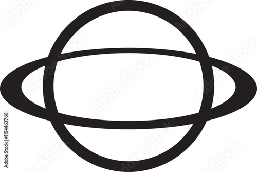 Vector illustration of planet symbol