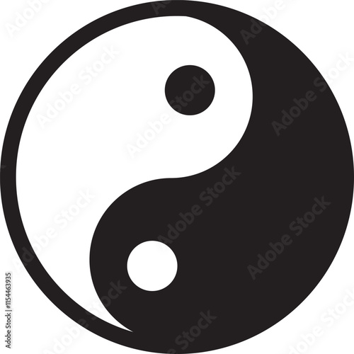 Vector yin and yang symbol illustration