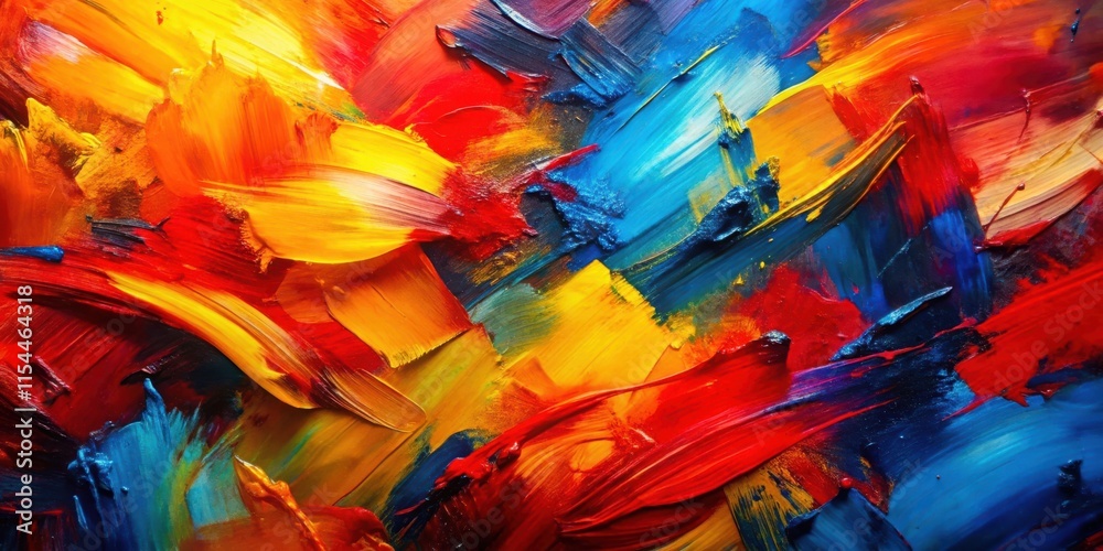 custom made wallpaper toronto digitalA vibrant abstract canvas of swirling colors, where bold strokes of yellow, red, and blue paint intertwine and collide, creating a captivating and dynamic visual experience.