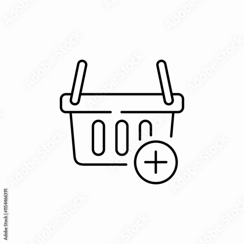 add shopping basket icon sign vector