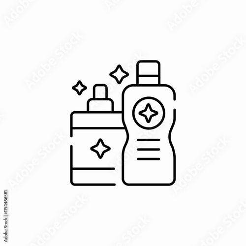 cleaning detergents icon sign vector