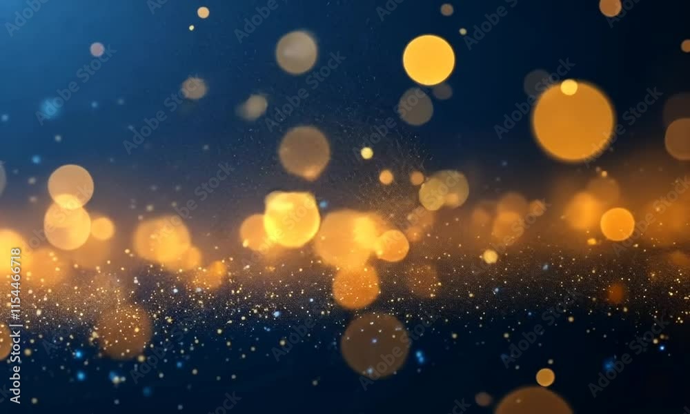 Abstract background of shimmering golden and blue particles. Abstract background of shimmering golden and blue particles.