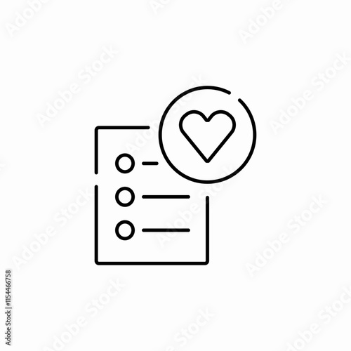 favorite check list icon sign vector