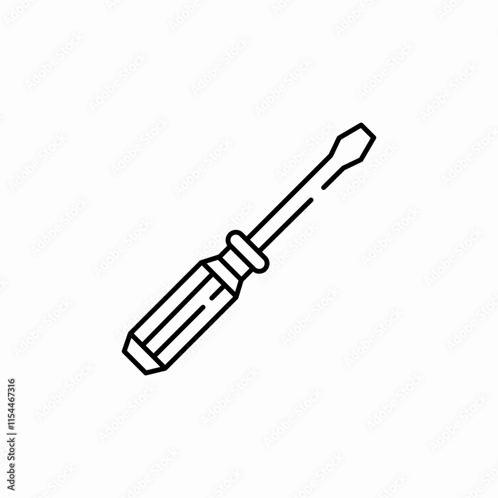 screwdriver tool icon sign vector