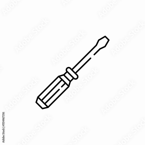 screwdriver tool icon sign vector
