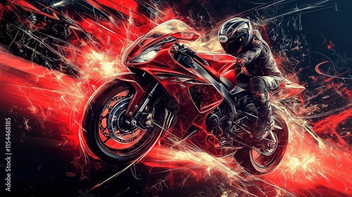 Sport motorcycle abstract background