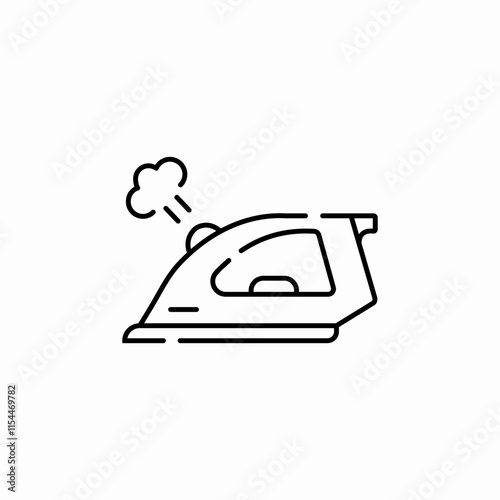 iron laundry icon sign vector