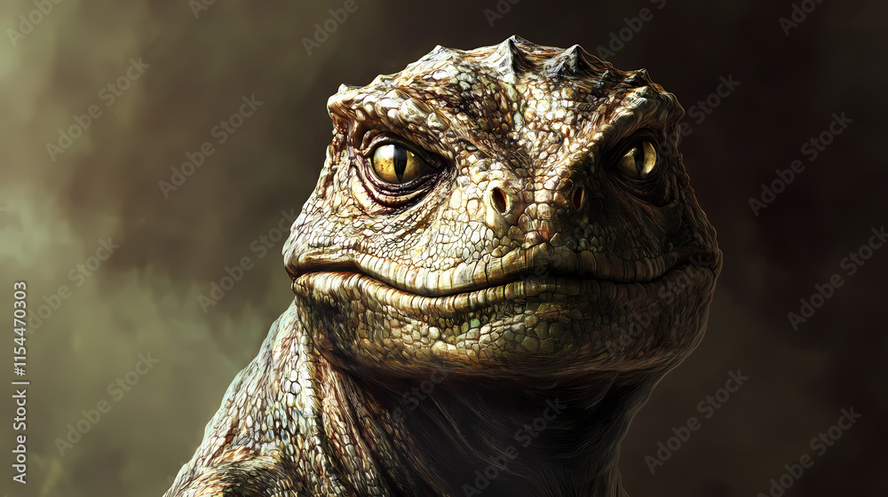 Portrait of a reptiloid. anthropomorphic lizard man. digital illustration. Draconian. Illustration Portrait of a reptiloid. anthropomorphic lizard man. digital illustration. Draconian. Illustration