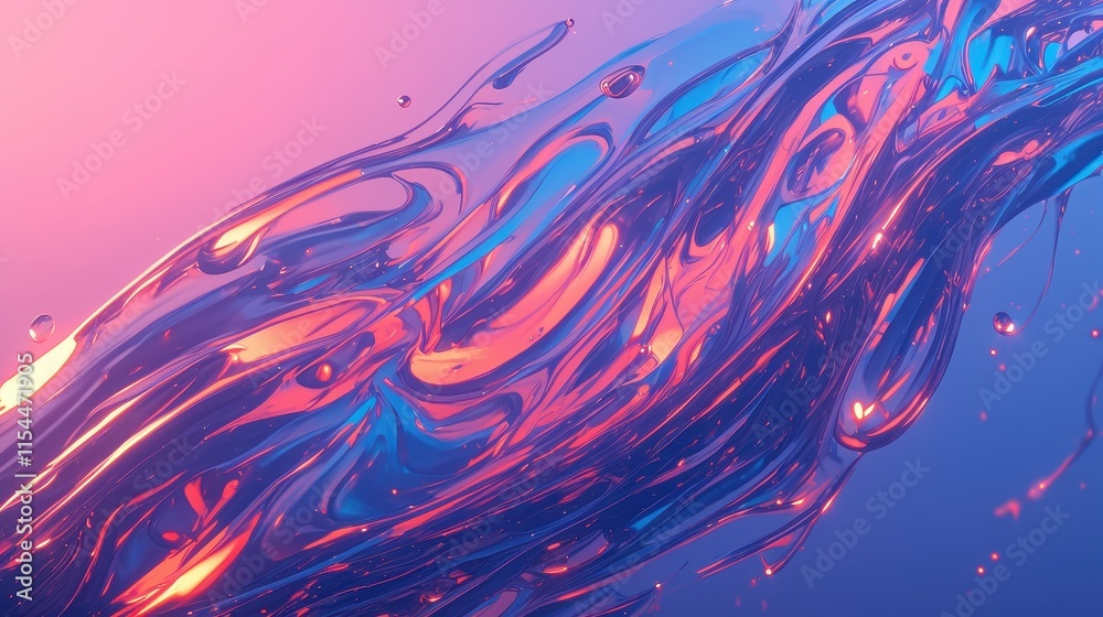 Fototapeta premium Abstract fluid design with vibrant colors and dynamic movement.