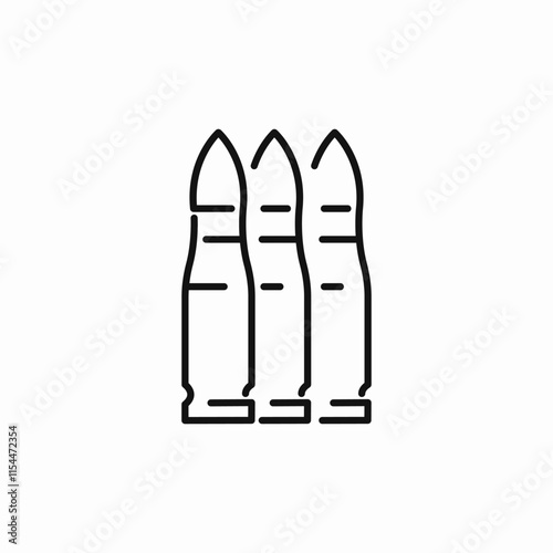 bullets ammo icon sign vector
