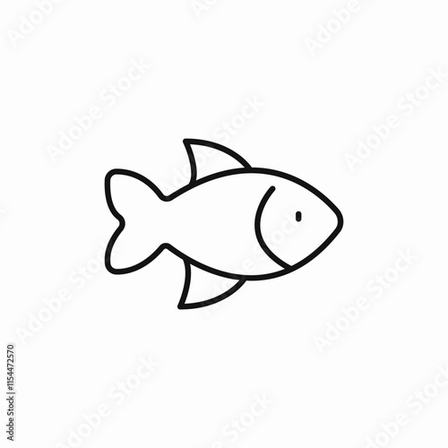 fish sea icon sign vector