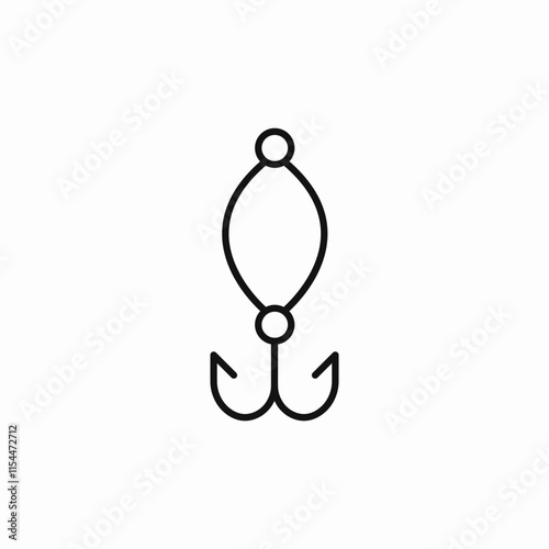 fishing rod float hook icon sign vector