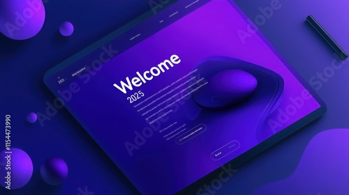 Modern Digital Website Landing Page Mockup
