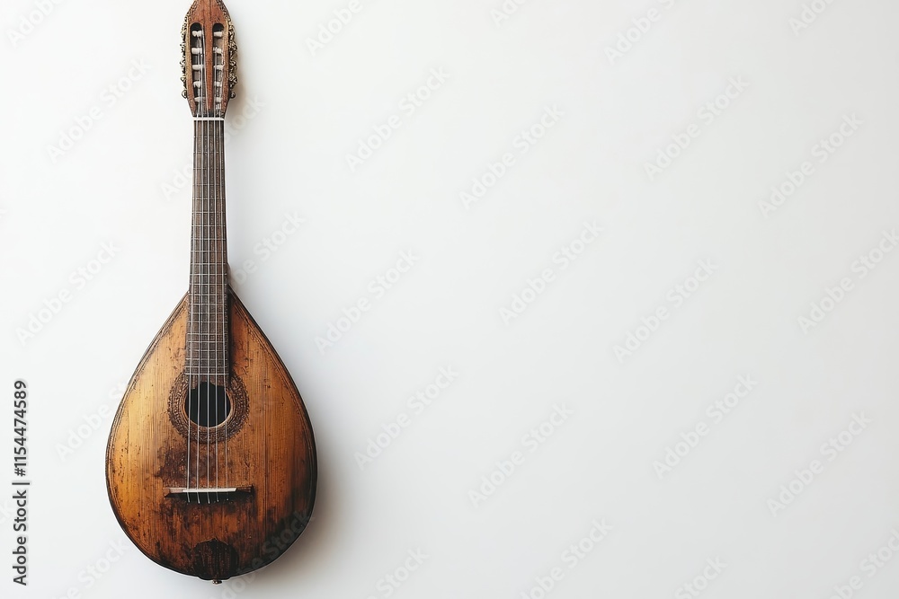 Fototapeta premium old arabic oud isolated on white background