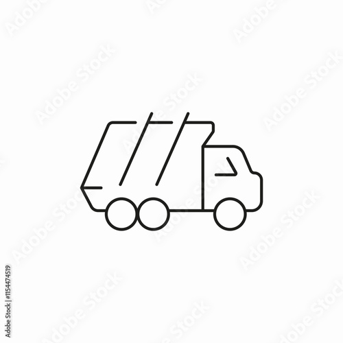 garbage truck icon sign vector