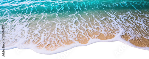 Transparent PNG of Ocean Wave on Sandy Beach for Graphic Design and Sea-Themed Projects Holiday relax