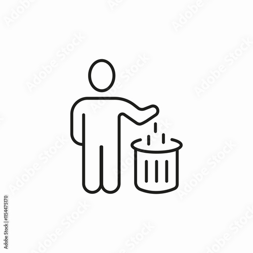 trash bin icon sign vector