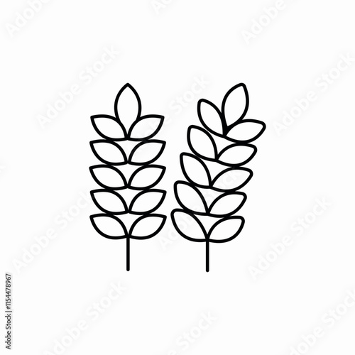 barley millet icon sign vector