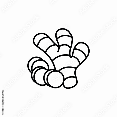ginger root icon sign vector